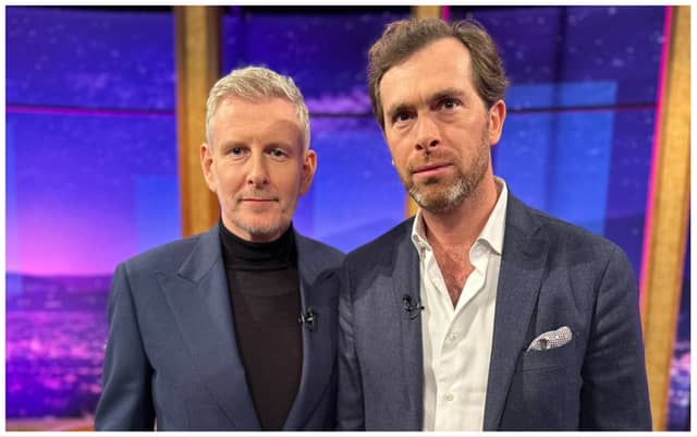 Patrick Kielty with Pierre-Louis Baudey Vignaud | PICTURE: X/@RTELateLateShow