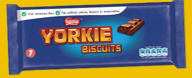 Yorkie biscuit bars are also on the way out, but good news for chocolate lovers, the big Yorkie biscuit bars are here to stay.