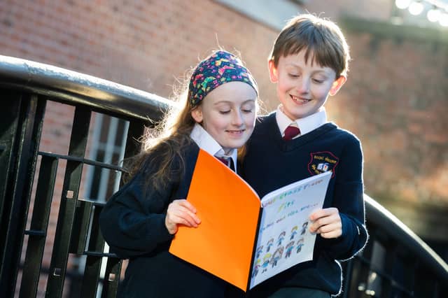 Brother and sister Joey (9) and Sinead (8) Power from Meelick National Schoo from Meelick National School | PICTURE: Finbarr O'Rourke