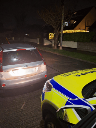 The driver of a Ford Fiesta was found to have committed multiple driving offences | PICTURE: An Garda Síochána Facebook page