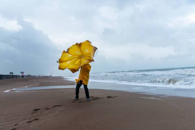 A status Yellow wind warning will be here on Wednesday