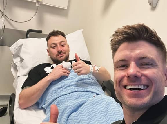 Johnny Smacks in hospital following the 2 Johnnies gig at the 3Arena
