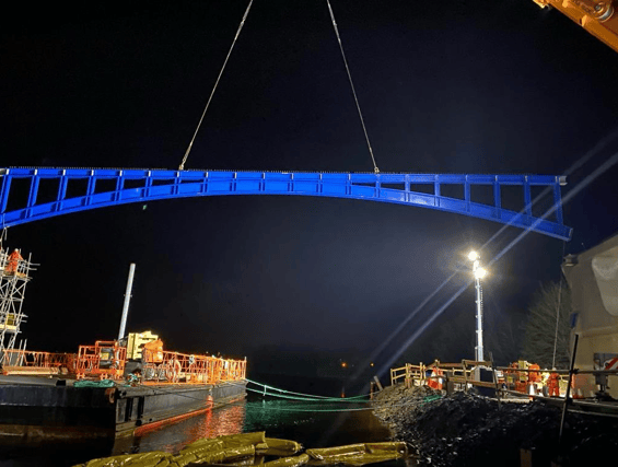 The beam is 40 metres long | PICTURE: X/@NenaghMD