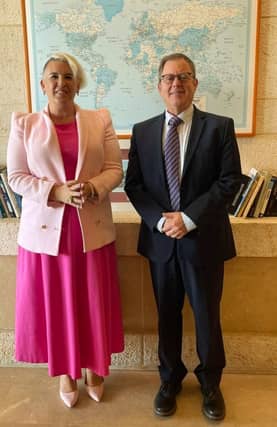 Sonya McGuinness meeting Daniel Meron | File Photo