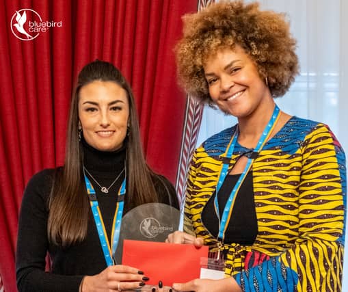 Ruth Leamy and Bluebird Care Brand Ambassador, Emer O’Neill