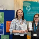 Dr Claire Sharkey and Dr Rachel McNamara, both Specialist Registrars in Public Health Medicine (SpR), at College of FET Mulgrave Street, promoting the free HPV catch-up vaccine