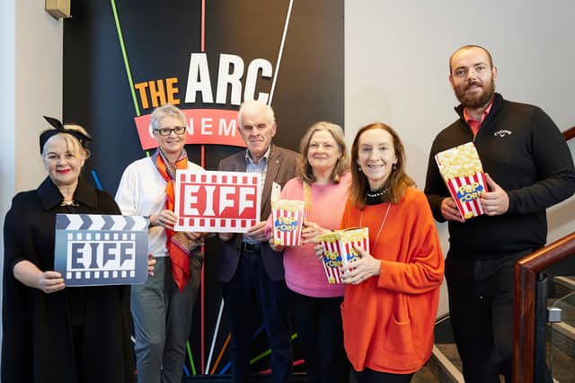 (L-R) Tracy Fahey TUS, Aobhan Haverty, LCETB, Cllr Pat Daly Mayor of Ennis, Margaret O'Brien Ennis Chamber, Helen Walshe County Librarian, Cathal O'Sullivan, Arc Cinema Ennis
