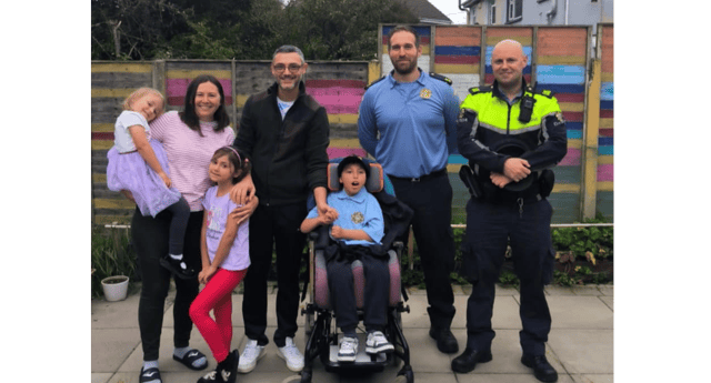 Lucas was surrounded by his family when he accepted his new uniform with pride and joined the force!