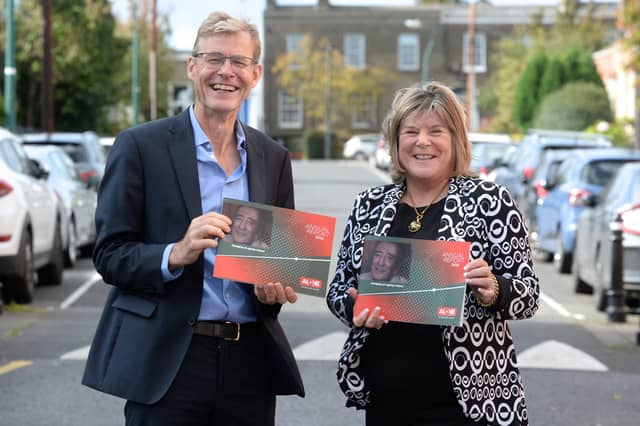 ALONE CEO Seán Moynihan and Minister of State for Mental Health and Older People, Mary Butler at launch of annual report