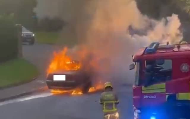 The vehicle at the scene / Twitter/MissEllieN