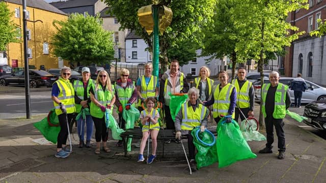 Members of Ennis TIdy Towns during a litter-pick last week | PICTURE: Facebook/Ennis Tidy Towns