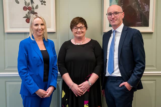 MHP Sellors Partners Marina Keane and Caroline Meaney with Stephen Keogh, Managing Partner