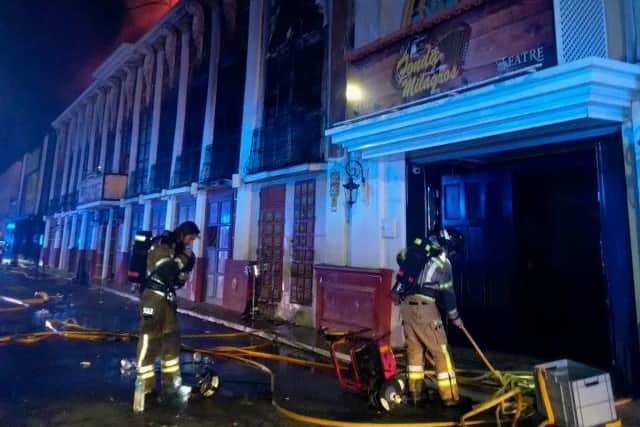 It was not immediately clear what had caused the fire. 