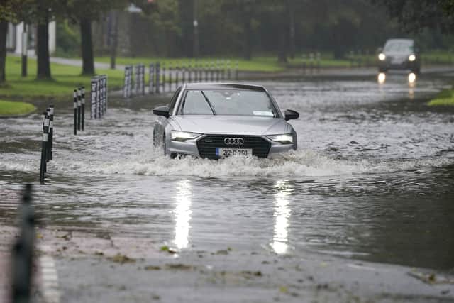 The Northern Ireland Fire Service (NIFRS) has advised motorists not to attempt to drive through flooded roads or fords during the storm, and not to travel in heavy rain unless absolutely necessary.
