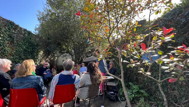 The Salmon Bookshop garden