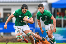 Ruadhan Quinn, left, is named in the Ireland U20 back-row for Friday's World U20 Championship final with France U20s