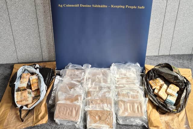 "In the course of the searches cash totalling €350,000 and £28,000 in sterling was seized along with financial documentation, vehicles, electronic devices, a money counter and a vacuum-packing machine," said a garda spokesperson.