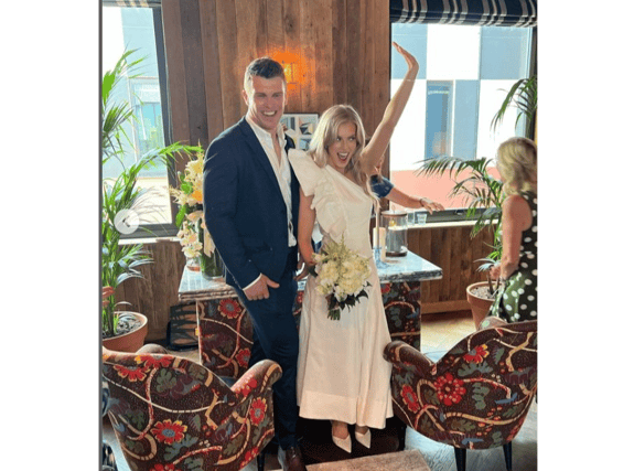 Tom Farrell and Chloe Boucher wed in The Dean Hotel, Galway | Picture: instagram.com/chloeboucher