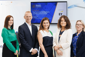 Aisling Dooley, Revenue; Ian Collins, EY Ireland; Leanne Storan, EY Ireland; Helen Downes, Shannon Chamber; Clare Wardell, Revenue; and Fiona Gilchrist, Jaguar Land Rover
