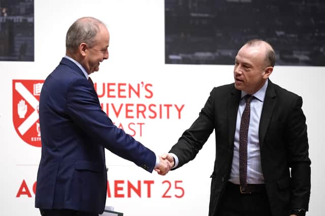 On the topic of reform of Northern Ireland’s institutions, the Taoiseach said this was provided for in the Agreement but a conversation on reform would be “best placed to succeed” when the institutions were back up and running.