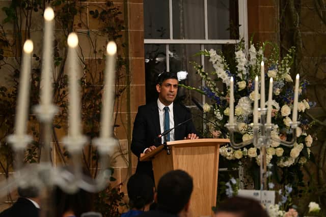 “Last week I visited a man who has dedicated himself to building that future, a policeman, a father, a husband, a children’s football coach, DCI John Caldwell,” he said.