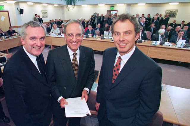 A number of key architects of the deal as well as current politicians gathered for a commemorative event at Stormont.