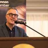 An Post CEO David McRedmond speaking at the Shannon Chamber lunch in Dromoland Castle Hotel. PICTURE:  Eamon Ward