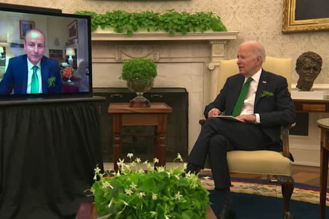 Mr Martin said the US pushed strongly for a negotiated resolution to issues around the Northern Ireland Protocol.