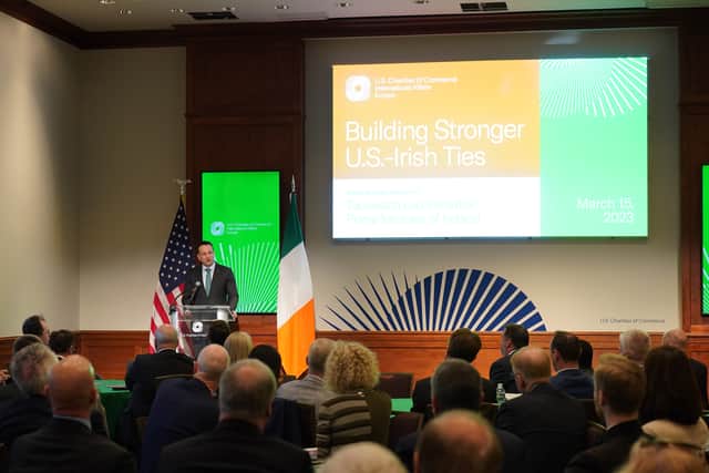 The address is part of a series of engagements for the Taoiseach during his visit to the US capital to mark St Patrick’s Day on Friday.