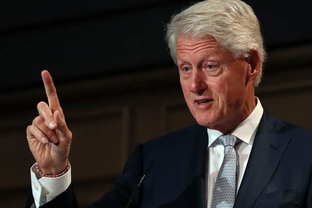 Mr Varadkar sat beside Hillary Clinton at Thursday morning’s event at Georgetown University focusing on the role of women in the peace process in Northern Ireland.