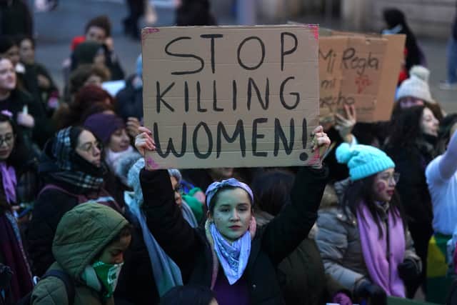 She said: “We protest every International Women’s Day because the patriarchal control of women, our lives, our bodies, our freedom, is far from over, and in many parts of the world, even here in Ireland, for many, many women, that battle has barely begun.