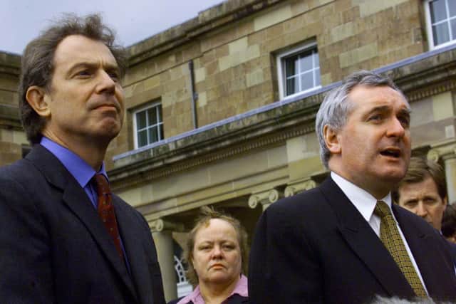 Mr Ahern extolled the benefits of the Good Friday/Belfast Agreement, particularly on the economies of both Northern Ireland and the Republic, but expressed disappointment at how often the political institutions have been down.