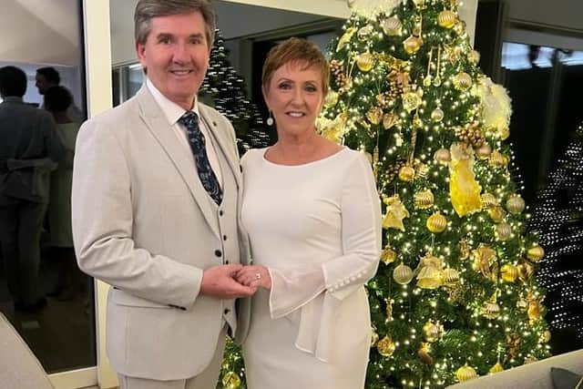 “After a wonderful 20 years of marriage, Majella and I renewed our vows with a small family gathering tonight at our home in Donegal.”