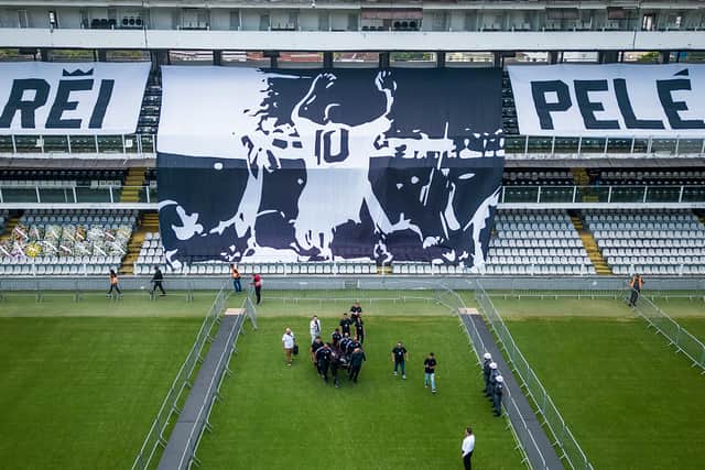 Pele scored scored some of the best goals of his career at the 16,000-seat stadium outside Sao Paulo. His funeral is scheduled start at 10am local time, and the burial will take place in a vertical cemetery 600 metres away on Tuesday.
