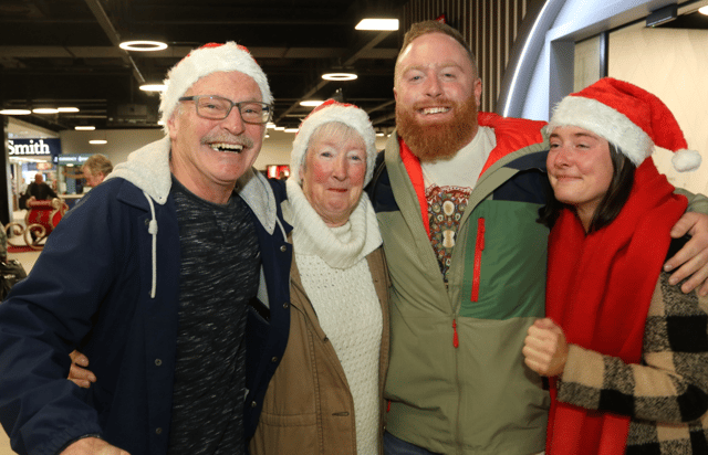 Families were reunited in the arrivals hall in Shannon Airport