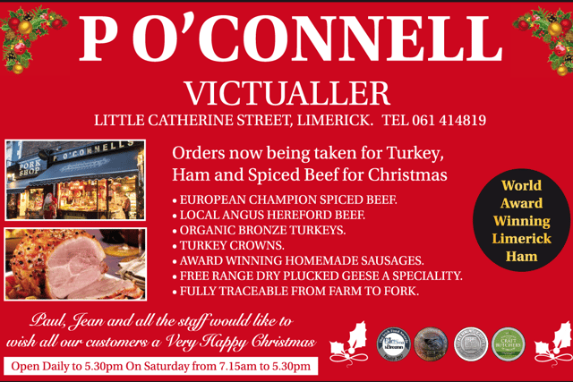 Contact the team in O'Connell's Butchers for your Christmas orders today!