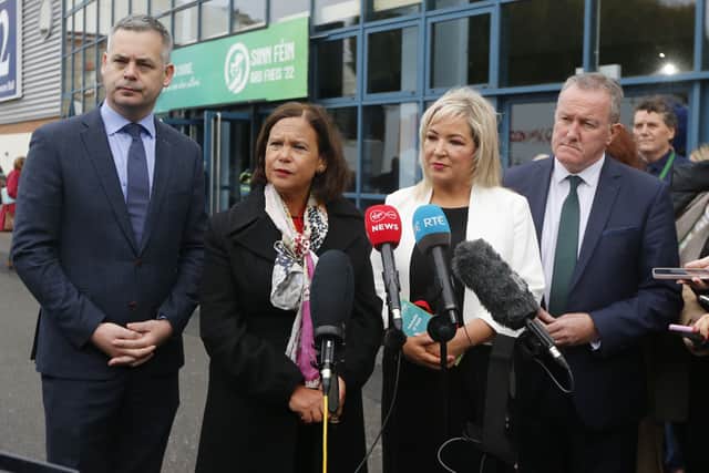 “It means not turning back the clock. It means for those sections of political unionism who hanker for yesterday, yesterday is not available, only tomorrow, the only way is forward,” Ms McDonald added.