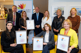 Several of the business owners pictured at the event