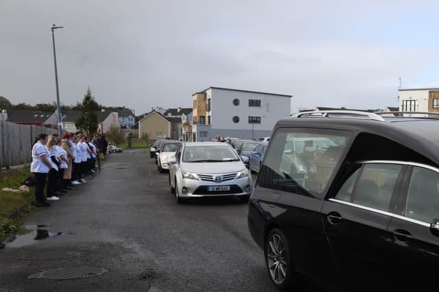 The other eight victims were 50-year-old Robert Garwe and his five-year-old daughter Shauna Flanagan Garwe, who were in the shop to buy a birthday cake; 48-year-old James O’Flaherty; 49-year-old Martin McGill; 39-year-old Catherine O’Donnell and her 13-year-old son James Monaghan; 59-year-old Hugh Kelly; and 49-year-old Martina Martin.