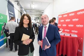 Shannon Chamber chief executive Helen Downes pictured with the newly appointed manager of Shannon Chamber Skillnet, Alan Kelly | PICTURE: Eamon Ward