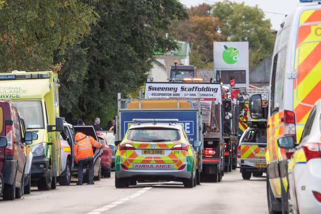 The N56 road was sealed off and diversions are in place.