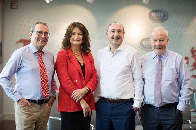 Peter Murphy, Ei Electronics; Helen Downes, CEO, Shannon Chamber; Alan Kelly, Shannon Chamber Skillnet and Mick Guinee, chairman and chief executive, Ei Electronics | PICTURES: Eamon Ward