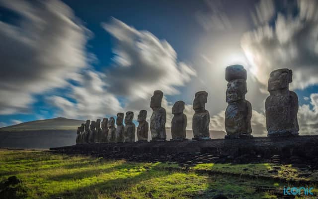 The high temperature of the forest fire accelerated the process through which the stone carvings will eventually turn into sand.