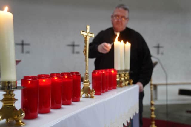 Speaking on Monday morning, a Creeslough priest said the heart of the village has been broken by a “tsunami of grief”.