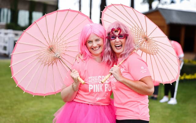 Emer Kilroy - BCI Patient Supporter & GPR Ambassador (Athlone, Co Westmeath) and Sabina O’Neill - BCI Patient Supporter & GPR Ambassador (Clare) at the launch of this year’s Great Pink Run