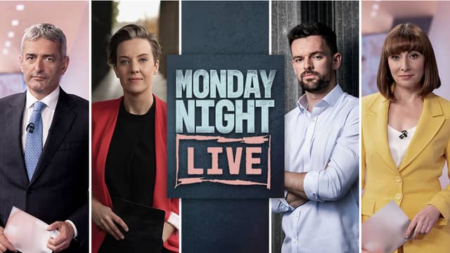 Presenters David McCullagh, Louise Byrne, Mark Coughlan and Sharon Tobin