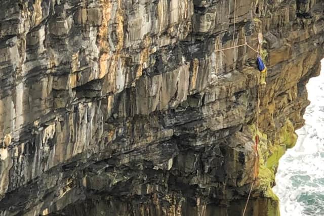 The man was airlifted to Sligo University Hospital by the Coast Guard helicopter Rescue 118, and is said “to be well and in good spirits”.