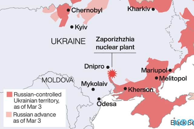 Officials at the IAEA, which still has two experts at the plant, and Energoatom were not immediately available to explain the consequences of the line being cut.