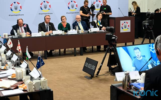 Volodymyr Zelensky was addressing defence leaders at a Denmark conference aimed at strengthening financing for weapons, training and demining work
