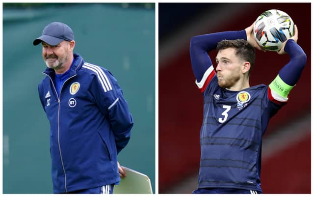 PIC (Left): Scotland manager Steve Clarke / PIC (Right): Scotland captain Andy Robertson